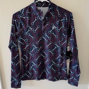 New Ariat AriatTek Cold Series Youth Lowell Team Print 2.0 Baselayer Shirt L 12